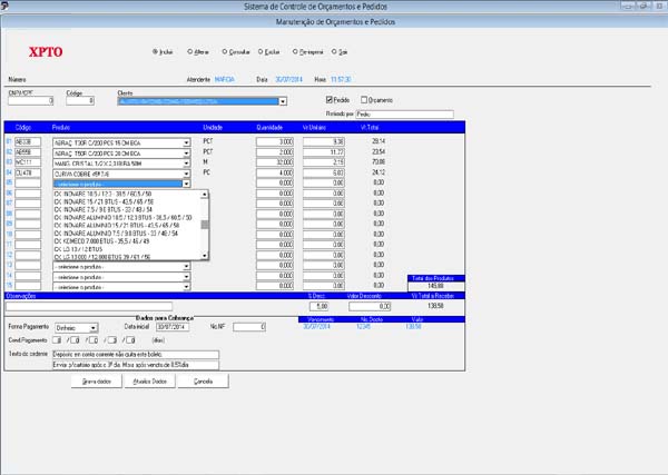 Controle de Pedidos - Balcao
