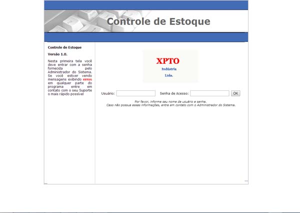 Controle de Estoque online